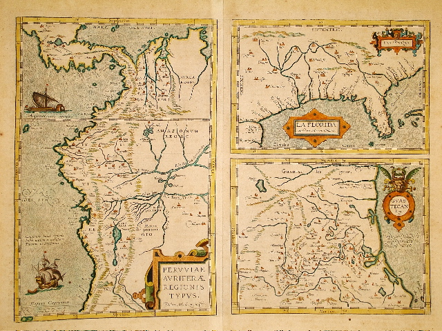 Ortelius Florida, Peru, Guastecan 1584.