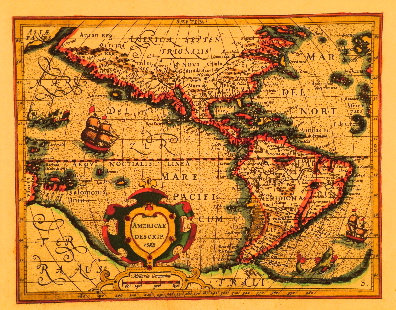 Mercator Western Hemisphere 1588.