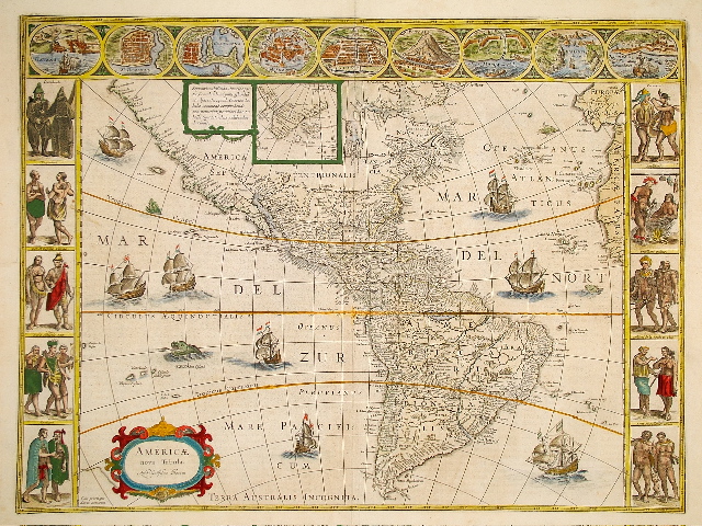 Blaeu Western Hemisphere 1617.