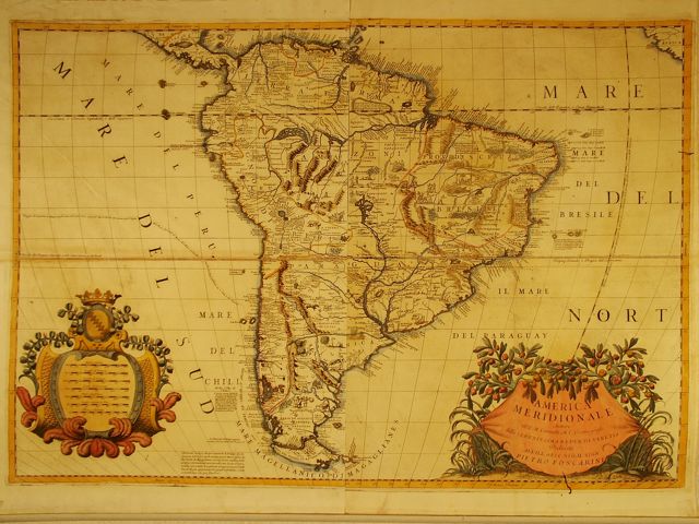 Coronelli South America 1696.